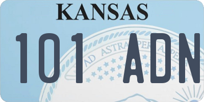 KS license plate 101ADN
