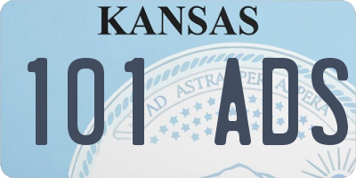 KS license plate 101ADS