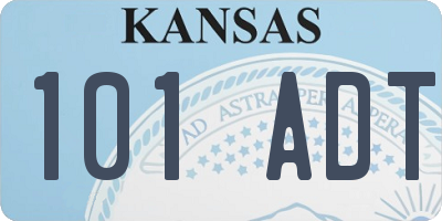 KS license plate 101ADT