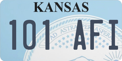 KS license plate 101AFI
