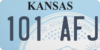 KS license plate 101AFJ