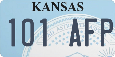KS license plate 101AFP