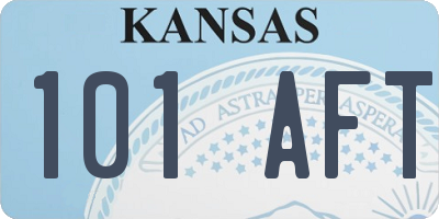 KS license plate 101AFT