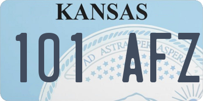 KS license plate 101AFZ