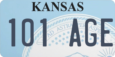 KS license plate 101AGE