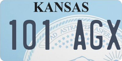 KS license plate 101AGX