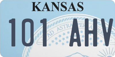 KS license plate 101AHV