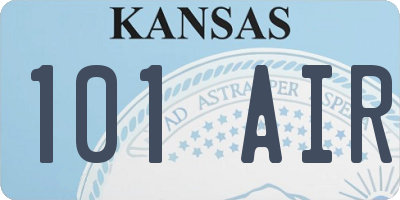 KS license plate 101AIR