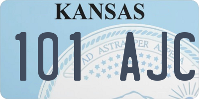 KS license plate 101AJC