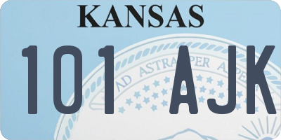 KS license plate 101AJK