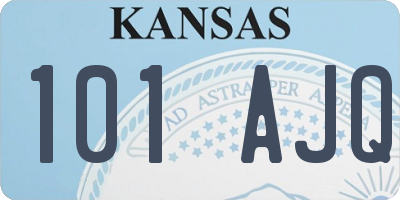 KS license plate 101AJQ