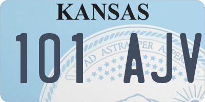KS license plate 101AJV