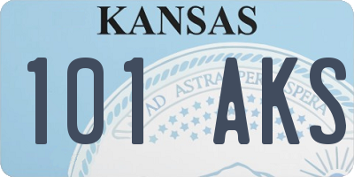 KS license plate 101AKS