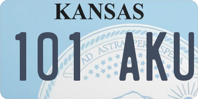 KS license plate 101AKU