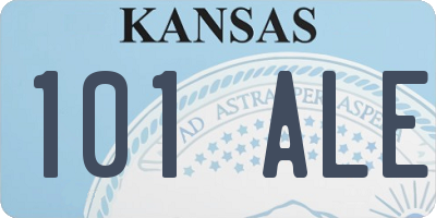 KS license plate 101ALE
