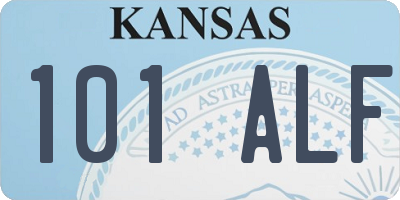 KS license plate 101ALF