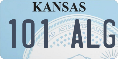 KS license plate 101ALG