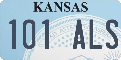 KS license plate 101ALS