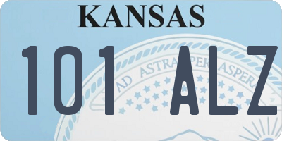 KS license plate 101ALZ