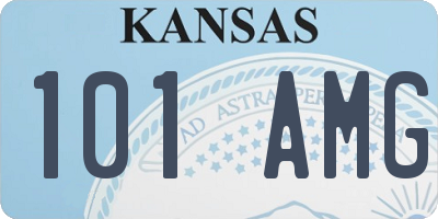 KS license plate 101AMG