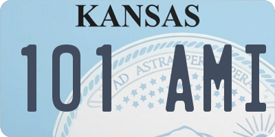 KS license plate 101AMI