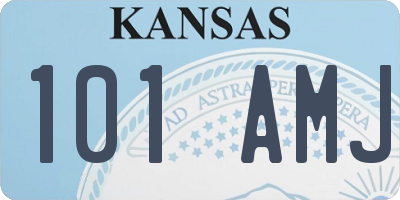 KS license plate 101AMJ