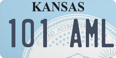 KS license plate 101AML