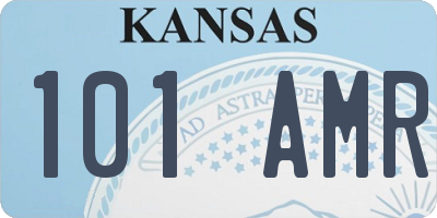 KS license plate 101AMR