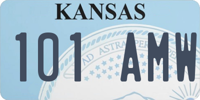 KS license plate 101AMW