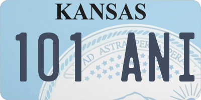 KS license plate 101ANI
