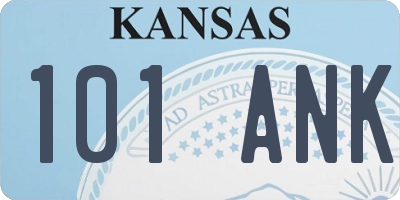 KS license plate 101ANK