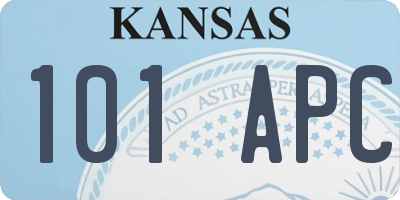 KS license plate 101APC