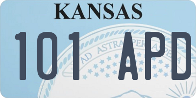 KS license plate 101APD