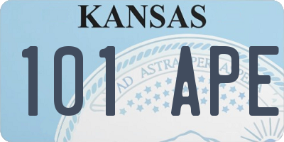 KS license plate 101APE