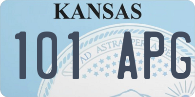 KS license plate 101APG
