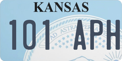 KS license plate 101APH