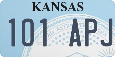 KS license plate 101APJ