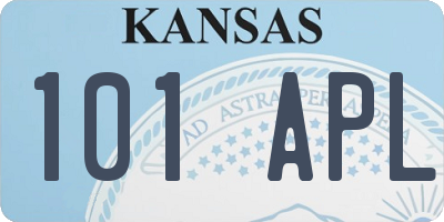 KS license plate 101APL
