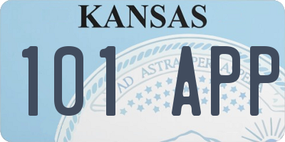 KS license plate 101APP