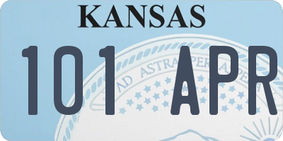KS license plate 101APR