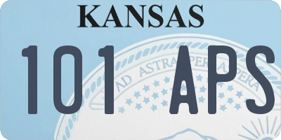 KS license plate 101APS