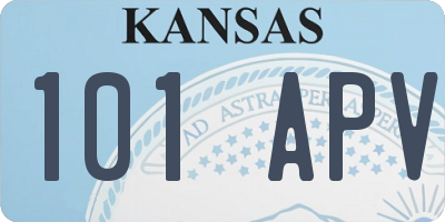 KS license plate 101APV