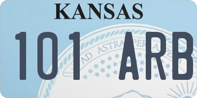 KS license plate 101ARB