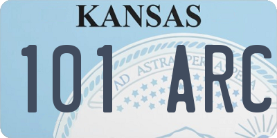 KS license plate 101ARC