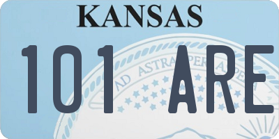 KS license plate 101ARE