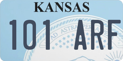 KS license plate 101ARF