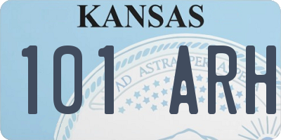 KS license plate 101ARH