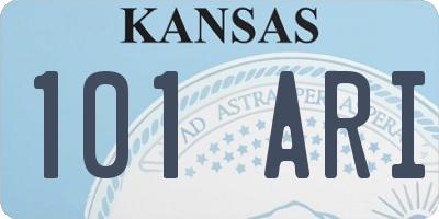KS license plate 101ARI