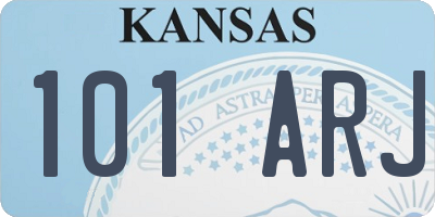 KS license plate 101ARJ