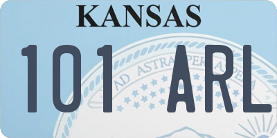 KS license plate 101ARL